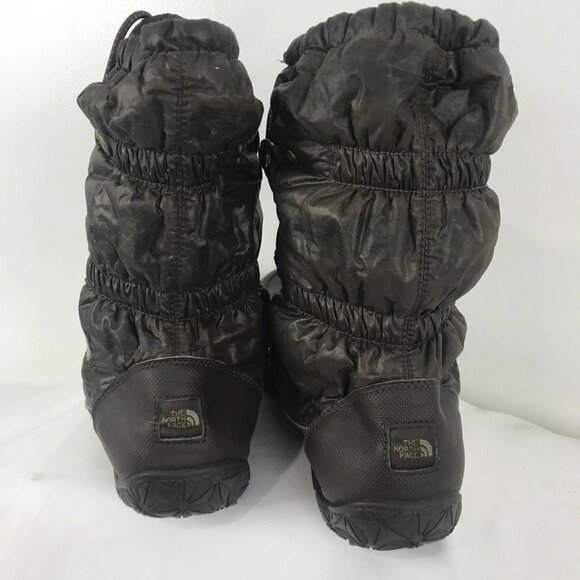 North Face Brown Quilted Lace-Up Boots - Picture 3 of 6